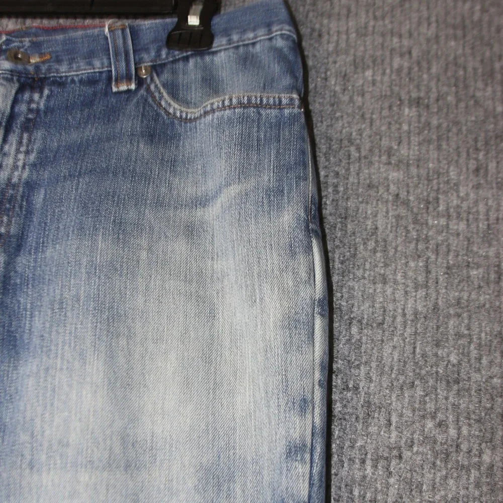 VTG LL Bean Flannel Lined Jeans Mens 32x32 Blue‎ Classic Fit 505661 Distressed